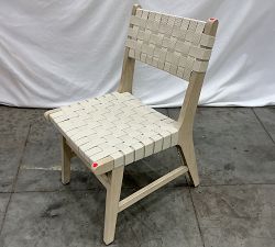 Open Box: Abbott Acacia Woven Outdoor Dining Chair - Biscotti