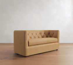 Ayden Tufted Leather Sofa (59")