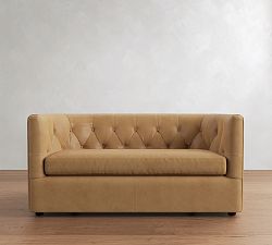Ayden Tufted Leather Sofa (59")