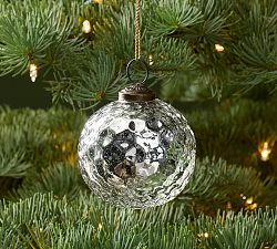 Textured Glass Ball Ornament