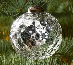 Textured Glass Ball Ornament
