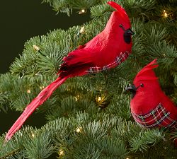Feathered Cardinal Ornament