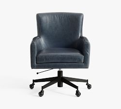 Irving Leather Swivel Desk Chair