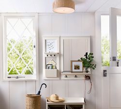 Basic Linen Pleated Flush Mount (18")