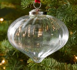 Oversized Glass Icicle Ornament