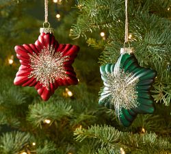 Glitter Star Ornament Box - Set of 4