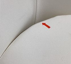 Open Box: Blake Upholstered Swivel Armchair - Twill White