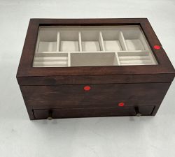 Open Box: Burlwood Jewelry Armoire ( 12.5"W x 6.25"H)
