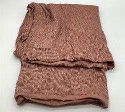Open Box: European Flax Linen Waffle Duvet Cover, Twin/Twin XL - Brick