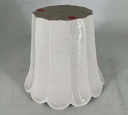 Open Box: Fluted Tulip Cachepot, Medium (10"D x 9"H) - White