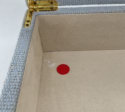 Open Box: Hampton Jewelry Box, Large (13"W) - Chambray