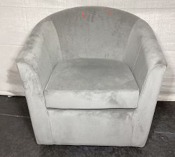 Open Box: Hyde Swivel Armchair - Performance Everydayvelvet Carbon Gray