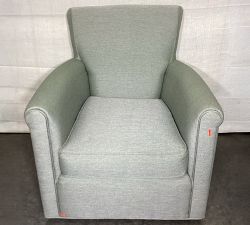 Open Box: Irving Roll Arm Swivel Chair without Nailheads (33") - Performance Textured Weave Olive