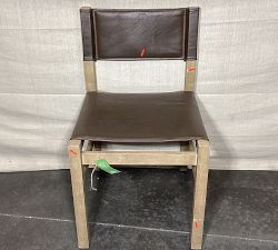 Open Box: Segura Leather Dining Chair - Vintage, Cocoa, Seadrift