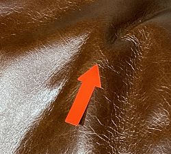 Open Box: Turner Petite Roll Arm Leather Loveseat without Nailheads (79"), 2X2 - Statesville Molasses, Dark Walnut