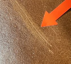 Open Box: Turner Petite Roll Arm Leather Loveseat without Nailheads (79"), 2X2 - Statesville Molasses, Dark Walnut