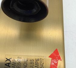 Open Box: Amalia Alabaster Fluted Sconce (15") - Tumbled Brass