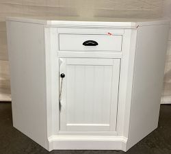 Open Box: Aubrey Modular Media Corner Cabinet Base (49.5"W x 36"H) - Dutch White