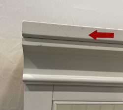 Open Box: Aubrey Modular Media Shelf Hutch (36"W x 48"H) - Dutch White