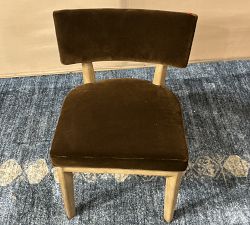 Open Box: Jasmine Upholstered Dining Chair - Faux Mohair Velvet Espresso, Seadrift