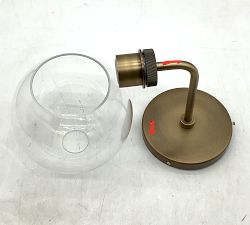 Open Box: Reagan Globe Sconce (7") - Tumbled Brass