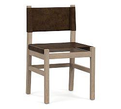 Open Box: Segura Leather Dining Chair - Vintage, Cocoa, Seadrift