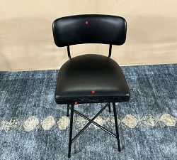 Open Box: Maison Leather Swivel Counter Stool (25") - Vintage Midnight