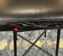 Open Box: Maison Leather Swivel Counter Stool (25") - Vintage Midnight