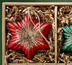 Glitter Star Ornament Box - Set of 4