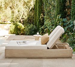 Aptos Outdoor Single Chaise with Wheels