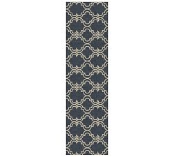 Custom Scroll Tile Hand-Tufted Wool Rug