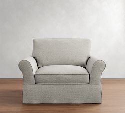 PB Comfort Roll Arm Slipcovered Chair and a Half