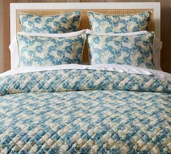 Coastline Palm Reversible Quilted Sham