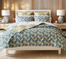 Coastline Palm Reversible Quilted Sham
