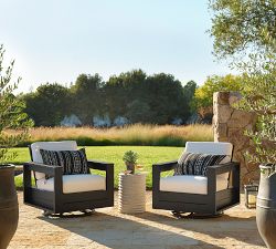 Malibu Metal Swivel Outdoor Lounge Chair