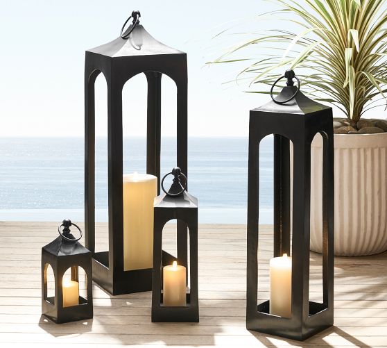 Caleb Handcrafted Metal Outdoor Lantern | Pottery Barn