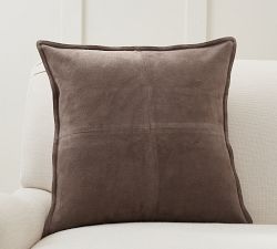 Pieced Suede Pillow Cover