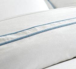 Double Embroidered Percale Duvet Cover