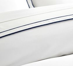 Double Embroidered Percale Duvet Cover
