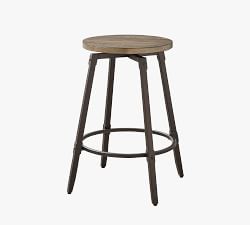 Lexa Reclaimed Wood Swivel Bar &amp; Counter Stools