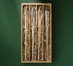 Mercury Glass Icicle Ornament - Set of 4