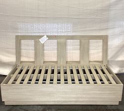 Open Box: Indio Eucalyptus Modern Platform Outdoor Loveseat Frame - Biscotti