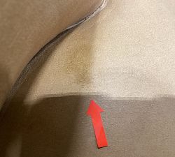 Open Box: Layton Leather Dining Chair - Keystone Sandstone, Vintage Amber Legs