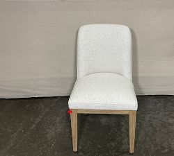 Open Box: Layton Upholstered Dining Chair - Performance Boucle Oatmeal, Seadrift Legs