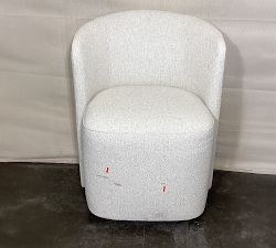 Open Box: Preston Upholstered Dining Chair - Performance Bouclé Oatmeal