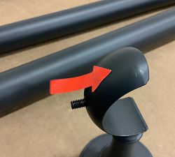 Open Box: Somorset Hidden Connection Room Darkening Curtain Rod (48"-88", 1.25" Diam.) - Satin Iron