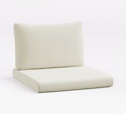 Open Box: Marina Outdoor Dining Chair Cushion Cover - Sunbrella Plainweave White