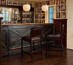Big Daddy's Antiques Leather Counter Stool