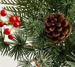 Faux Mixed Pine &amp; Red Berries Bundle