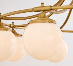 Big Daddy&rsquo;s Antiques Milk Glass Globe Chandelier (36")